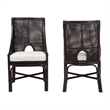 bali & pari Acton Natural Rattan 2-Piece Dining Chair Set Wicker Accent Chair