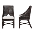 bali & pari Acton Natural Rattan 2-Piece Dining Chair Set Wicker Accent Chair