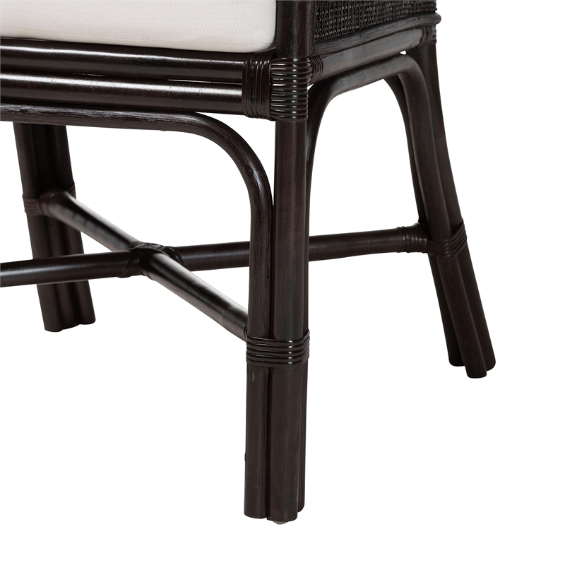 bali & pari Acton Natural Rattan 2-Piece Dining Chair Set Wicker Accent Chair