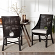 bali & pari Acton Natural Rattan 2-Piece Dining Chair Set Wicker Accent Chair