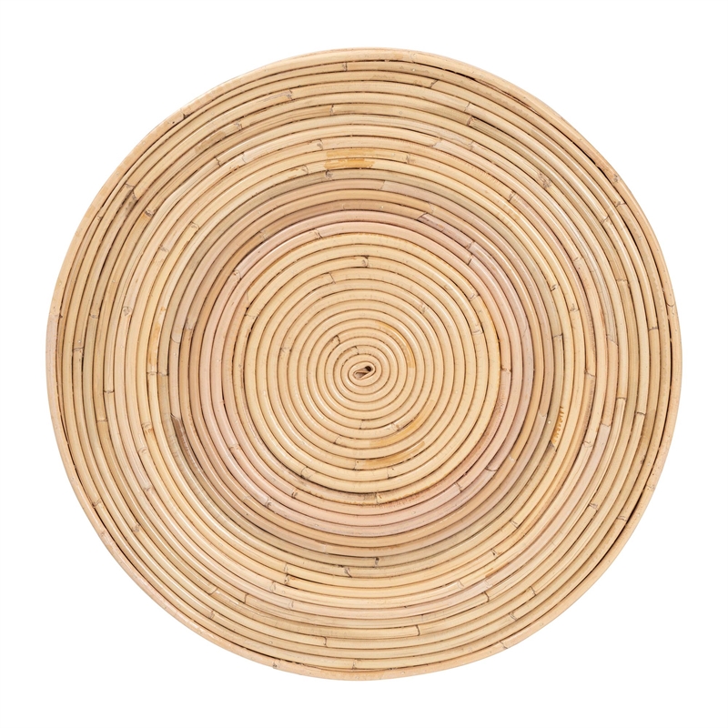 bali & pari Brookwood Natural Rattan End Table Handcrafted Accent Table