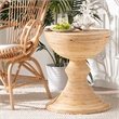 bali & pari Brookwood Natural Rattan End Table Handcrafted Accent Table
