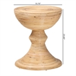 bali & pari Brookwood Natural Rattan End Table Handcrafted Accent Table