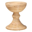 bali & pari Brookwood Natural Rattan End Table Handcrafted Accent Table