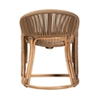 bali & pari Isra Natural Rattan Accent Chair with Handwoven Synthetic Wicker