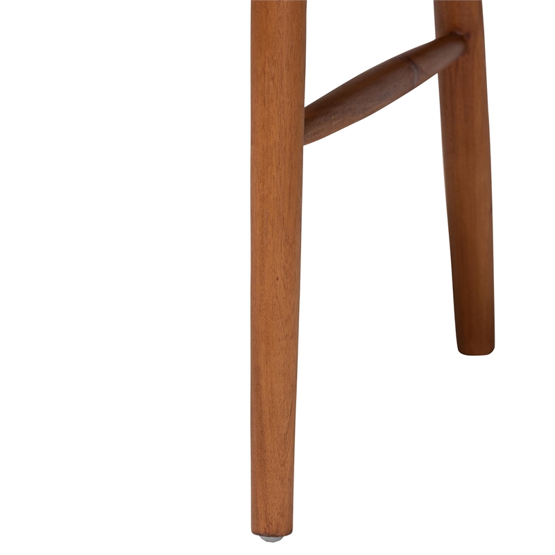 bali & pari Lorena Paper Loom Woven Dining Chair Wood Frame with Curved Back