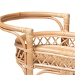 bali & pari Raul Natural Rattan Kitchen Cart 2-Tier Storage Trolley with Handle