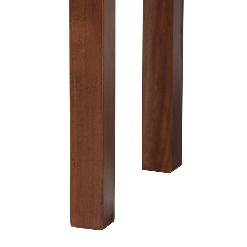 bali & pari Alannis Mahogany Wood Console Table - Accent Table with Floral Apron