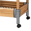 bali & pari Carmine Natural Rattan Kitchen Cart 2-Tier Handwoven Storage Trolley