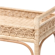 bali & pari Carole Natural Rattan Kitchen Cart 2-Tier Handwoven Storage Trolley