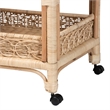 bali & pari Carole Natural Rattan Kitchen Cart 2-Tier Handwoven Storage Trolley