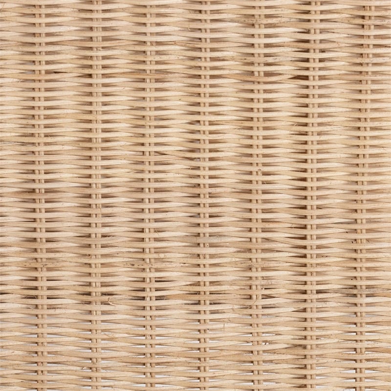 bali & pari Carole Natural Rattan Kitchen Cart 2-Tier Handwoven Storage Trolley