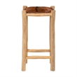 bali & pari Rivera Genuine Goat Leather Counter Stool - Rustic Boho Seating