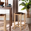 bali & pari Rivera Genuine Goat Leather Counter Stool - Rustic Boho Seating