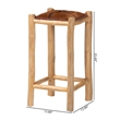 bali & pari Rivera Genuine Goat Leather Counter Stool - Rustic Boho Seating