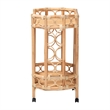 bali & pari Rene Natural Rattan Kitchen Cart 2-Tier Storage Trolley with Handle