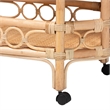 bali & pari Rene Natural Rattan Kitchen Cart 2-Tier Storage Trolley with Handle
