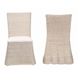 bali & pari Sara Natural Rattan 2-Piece Dining Chair Set with Scalloped Base