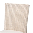 bali & pari Sara Natural Rattan 2-Piece Dining Chair Set with Scalloped Base