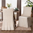 bali & pari Sara Natural Rattan 2-Piece Dining Chair Set with Scalloped Base