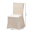 bali & pari Sara Natural Rattan 2-Piece Dining Chair Set with Scalloped Base