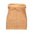 bali & pari Ada Natural Rattan Laundry Hamper - Handwoven Wicker Storage Basket