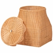 bali & pari Ada Natural Rattan Laundry Hamper - Handwoven Wicker Storage Basket