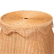 bali & pari Ada Natural Rattan Laundry Hamper - Handwoven Wicker Storage Basket