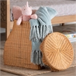 bali & pari Ada Natural Rattan Laundry Hamper - Handwoven Wicker Storage Basket