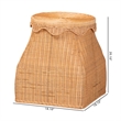 bali & pari Ada Natural Rattan Laundry Hamper - Handwoven Wicker Storage Basket
