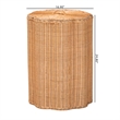 bali & pari Danilo Natural Rattan Laundry Hamper Handwoven Wicker Storage Basket