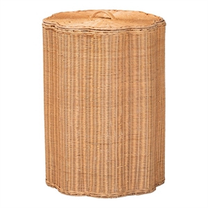 bali & pari Danilo Natural Rattan Laundry Hamper Handwoven Wicker Storage Basket