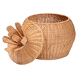 bali & pari Pelham Natural Rattan Laundry Hamper Wicker Storage Basket Small