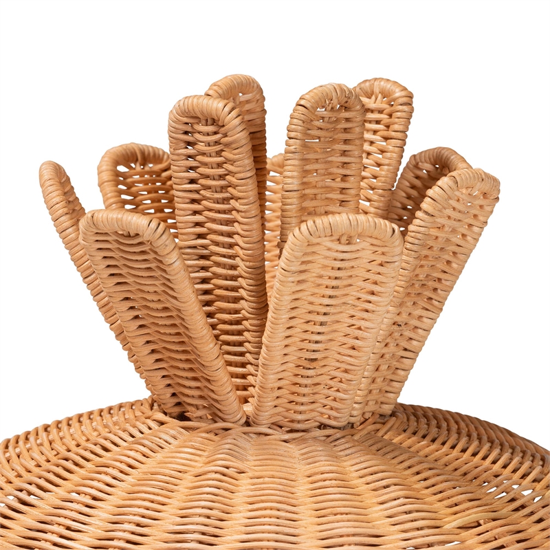 bali & pari Pelham Natural Rattan Laundry Hamper Wicker Storage Basket Small