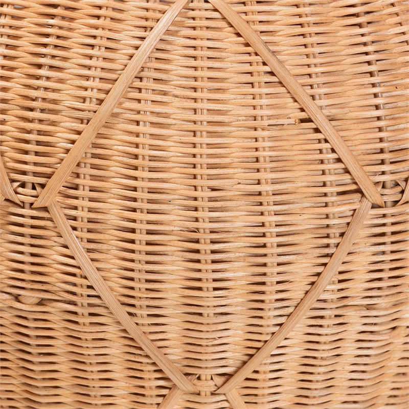bali & pari Pelham Natural Rattan Laundry Hamper Wicker Storage Basket Small