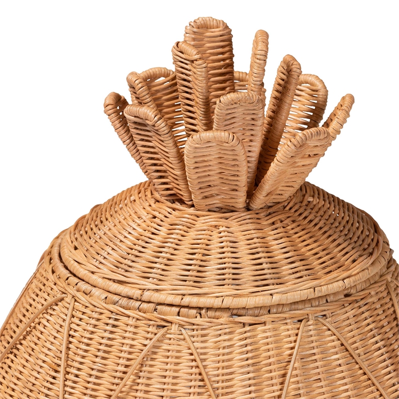 bali & pari Pelham Natural Rattan Laundry Hamper Wicker Storage Basket Large