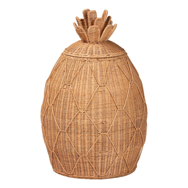 bali & pari Pelham Natural Rattan Laundry Hamper Wicker Storage Basket Large