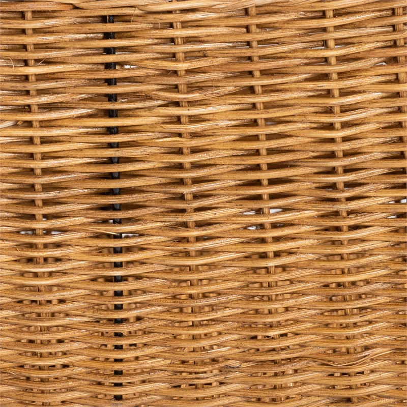 bali & pari Daffodil Natural Rattan Dachshund Basket Wicker Storage Solution