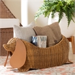 bali & pari Daffodil Natural Rattan Dachshund Basket Wicker Storage Solution