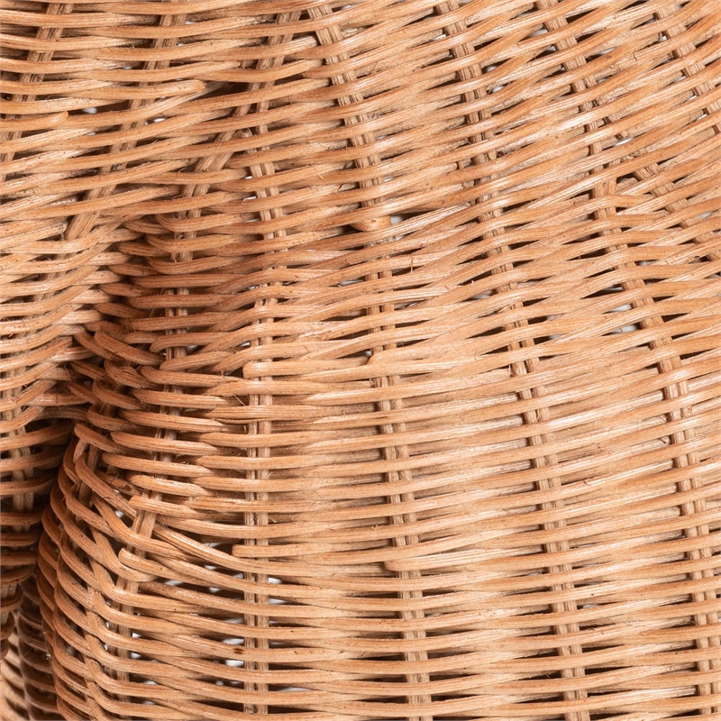 bali & pari Persis Natural Rattan Poodle Umbrella Holder Wicker Storage Solution