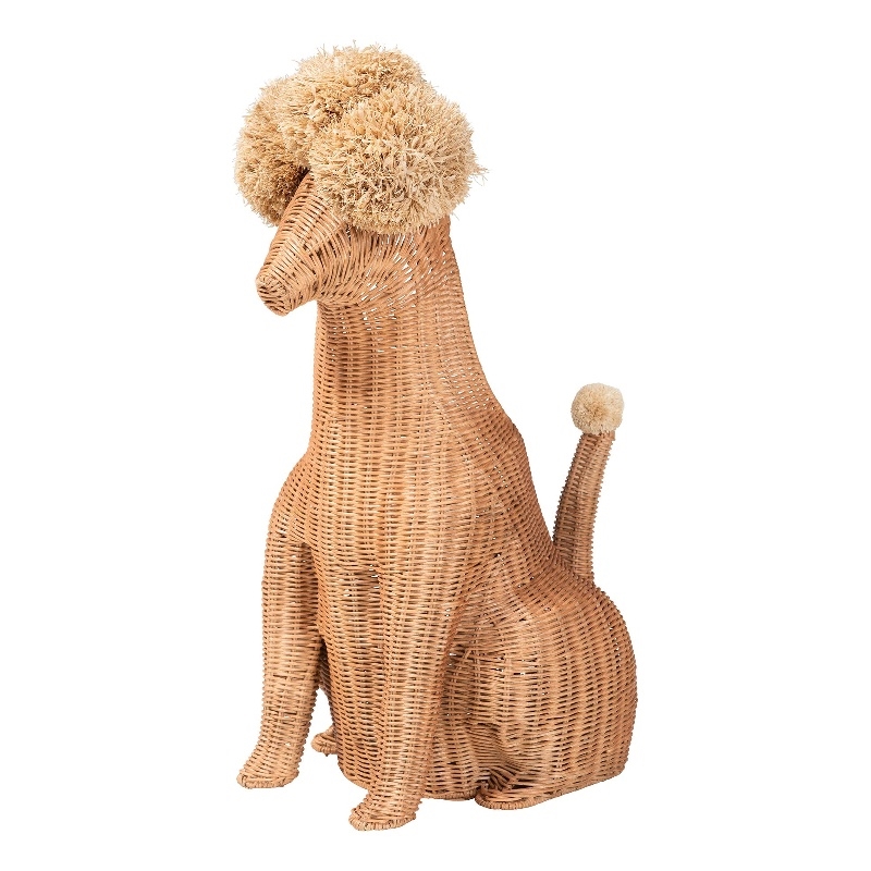 bali & pari Persis Natural Rattan Poodle Umbrella Holder Wicker Storage Solution