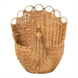 bali & pari Florabel Natural Rattan Peacock BasketWicker Storage Solution