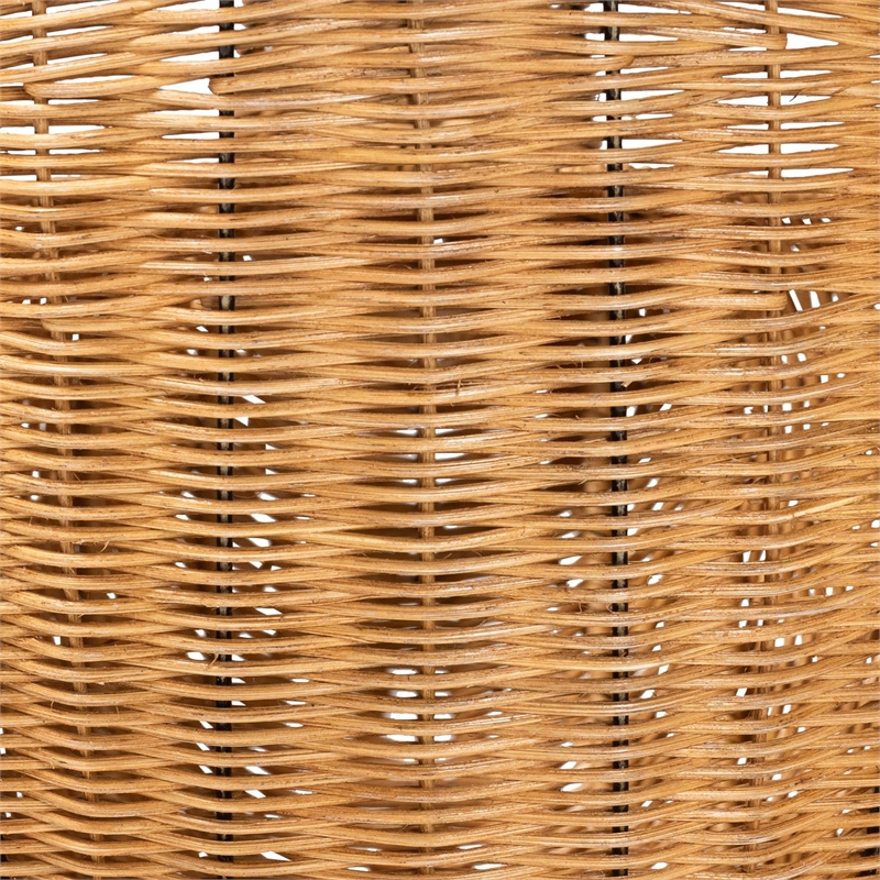 bali & pari Florabel Natural Rattan Peacock BasketWicker Storage Solution