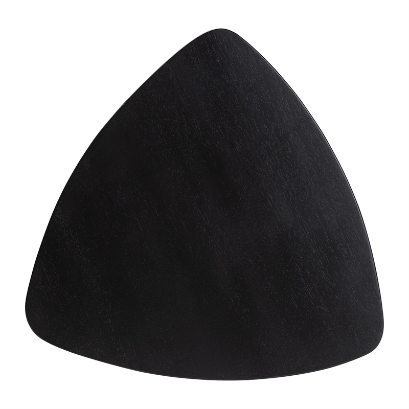bali & pari Roy Wood Counter Stool Sculptural Backless Accent Stool Black