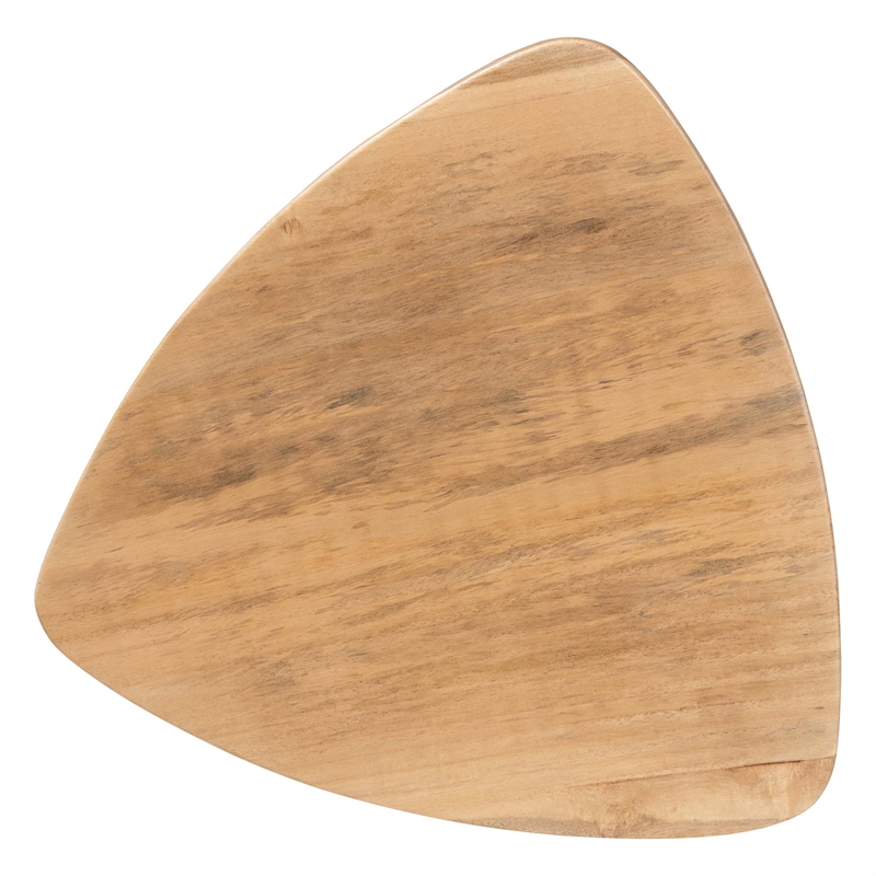 bali & pari Roy Wood Counter Stool Sculptural Backless Stool Natural Brown
