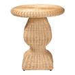 bali & pari Hideo Natural Rattan End Table Wicker Sculptural Accent Table