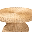 bali & pari Hideo Natural Rattan End Table Wicker Sculptural Accent Table