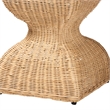 bali & pari Hideo Natural Rattan End Table Wicker Sculptural Accent Table