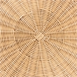 bali & pari Hideo Natural Rattan End Table Wicker Sculptural Accent Table