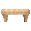 bali & pari Canika Natural Rattan Coffee Table with Checkered Tabletop